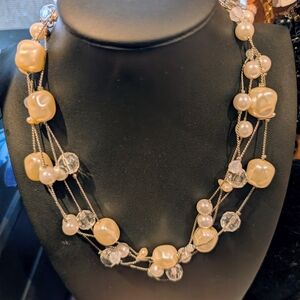 Gorgeous Pearl and Crystal Necklace